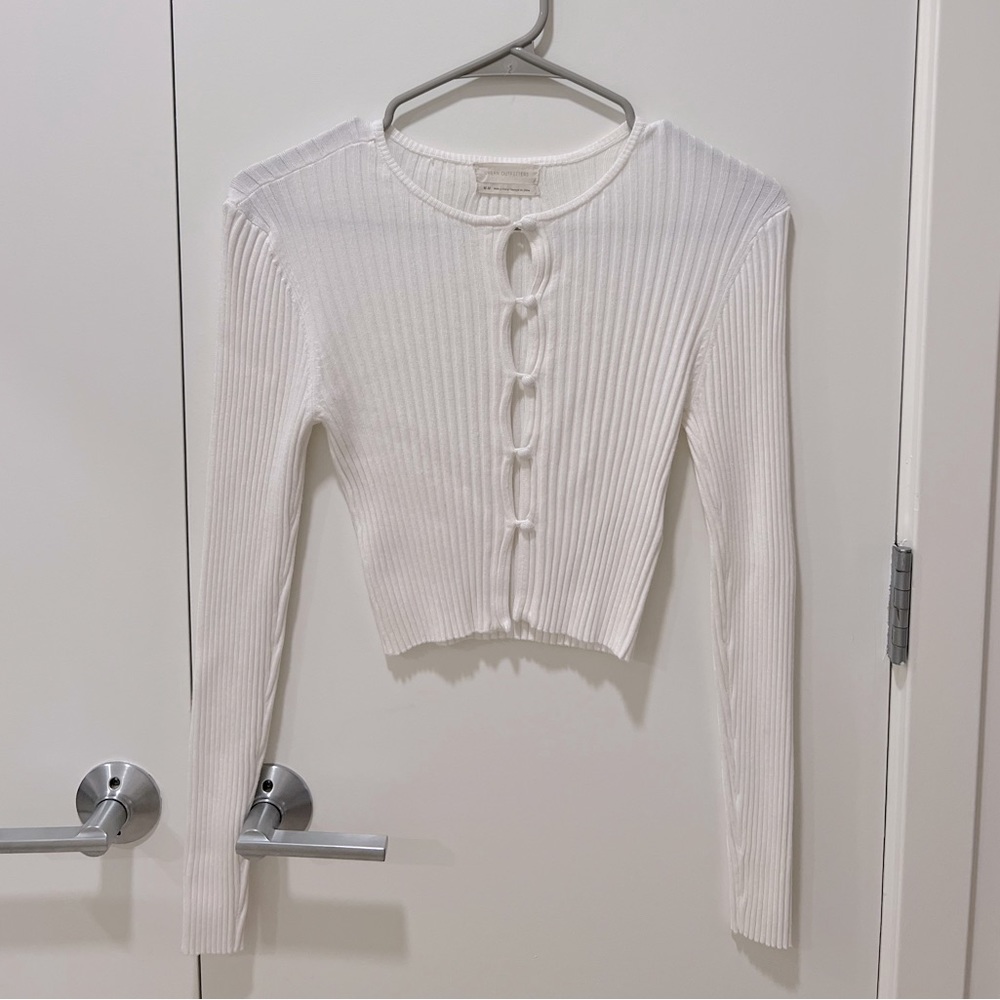 Urban Outfitters white crop cardigan